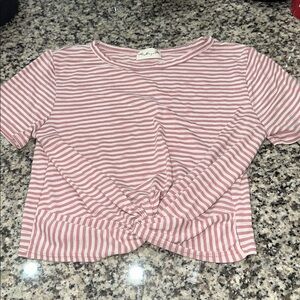 Striped Knot Front Top